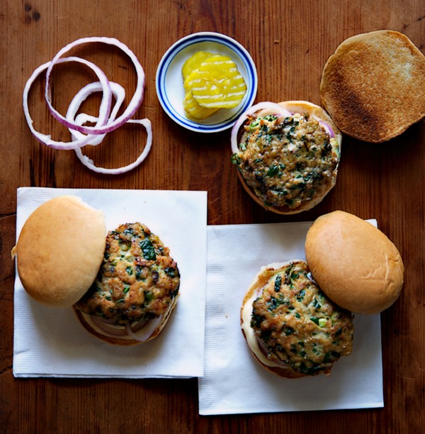 Turkey-spinach sliders