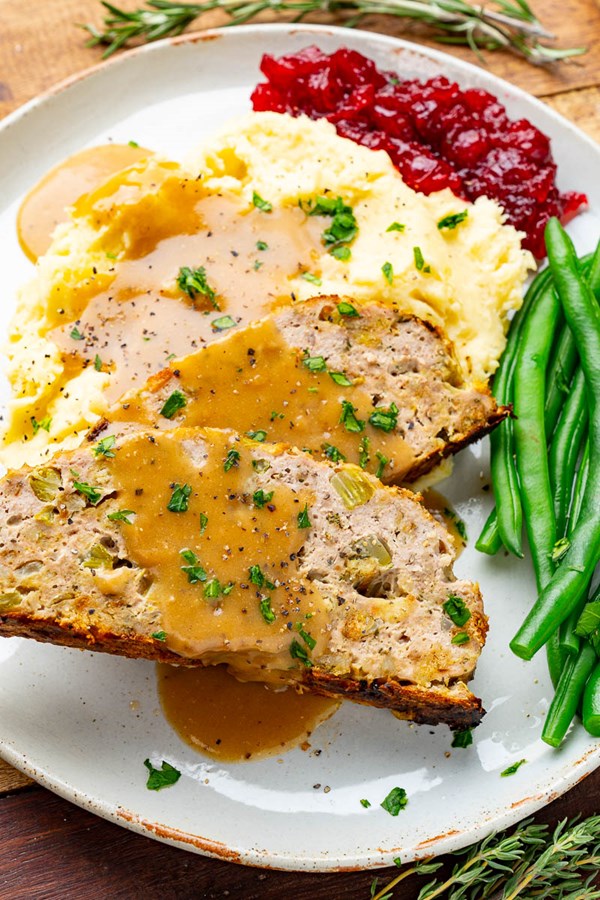 Turkey stuffing meatloaf