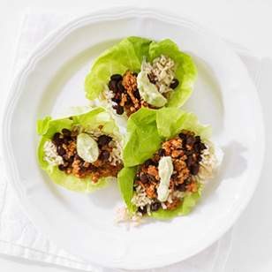 Turkey taco lettuce wraps