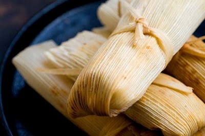Turkey tamales with guajillo cranberry salsa