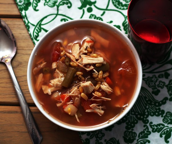 Turkey vegetable Kamut soup