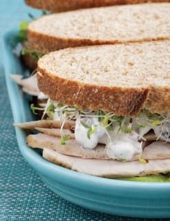 Turkey Waldorf sandwich