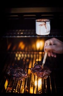 Turkey with cherry-fennel barbecue sauce