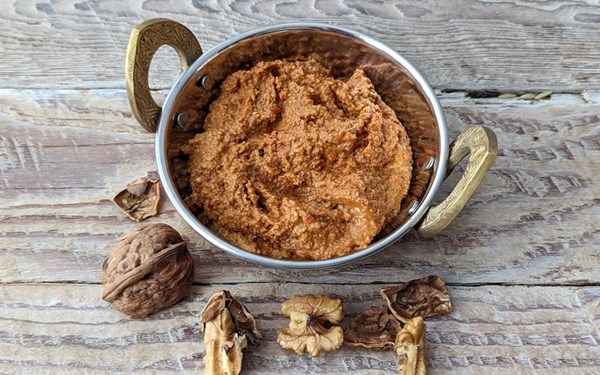 Turkish capsicum & walnut dip (Muhammara)
