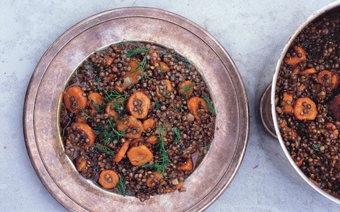 Turkish carrots and lentils
