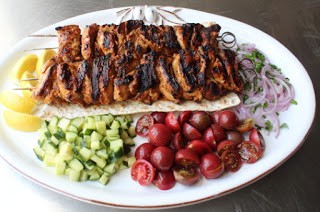 Turkish chicken kebabs