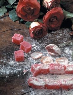 Turkish delight with rose water (Rahat lokum)