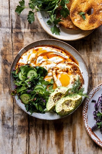 Turkish eggs with chile butter and whipped feta