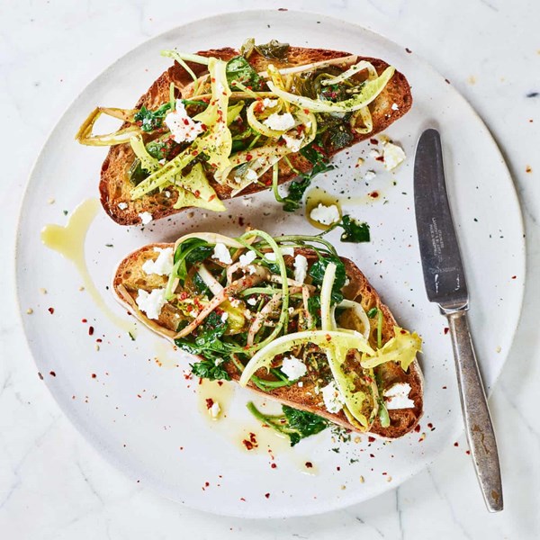 Turkish greens on toast