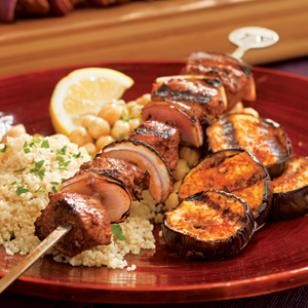 Turkish lamb & eggplant kebabs