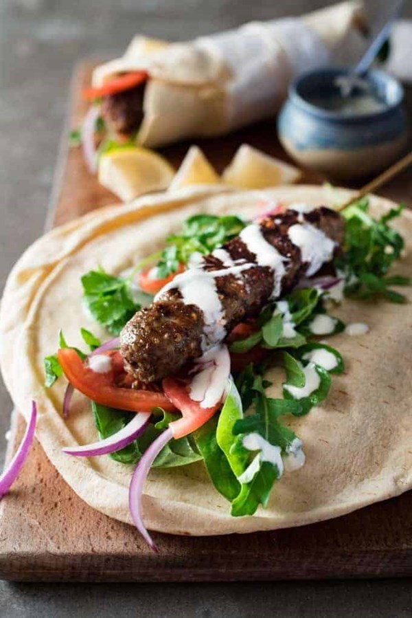 Turkish lamb kofta kebabs