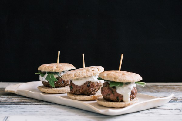 Turkish lamb sliders with tzatziki