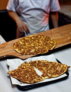 Turkish pizza (Lahmaçun)