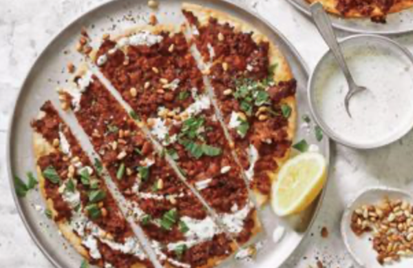 Turkish pizza (Lahmacun)
