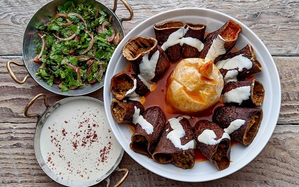 Turkish stuffed dried eggplant (Kuru patlıcan dolması)