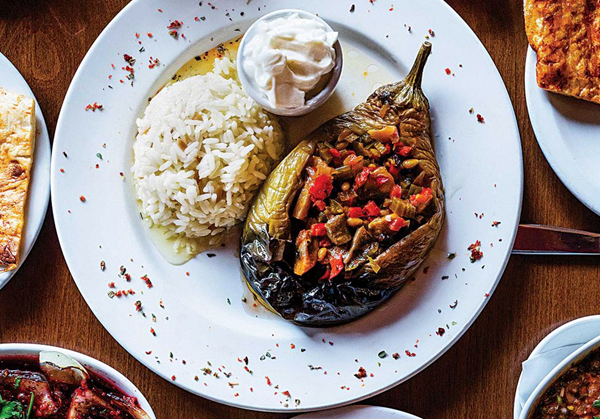 Turkish stuffed eggplants
