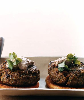 Turkish-style lamb burgers with walnut sauce