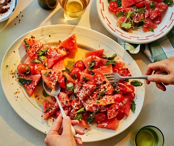 Turkish-style watermelon salad