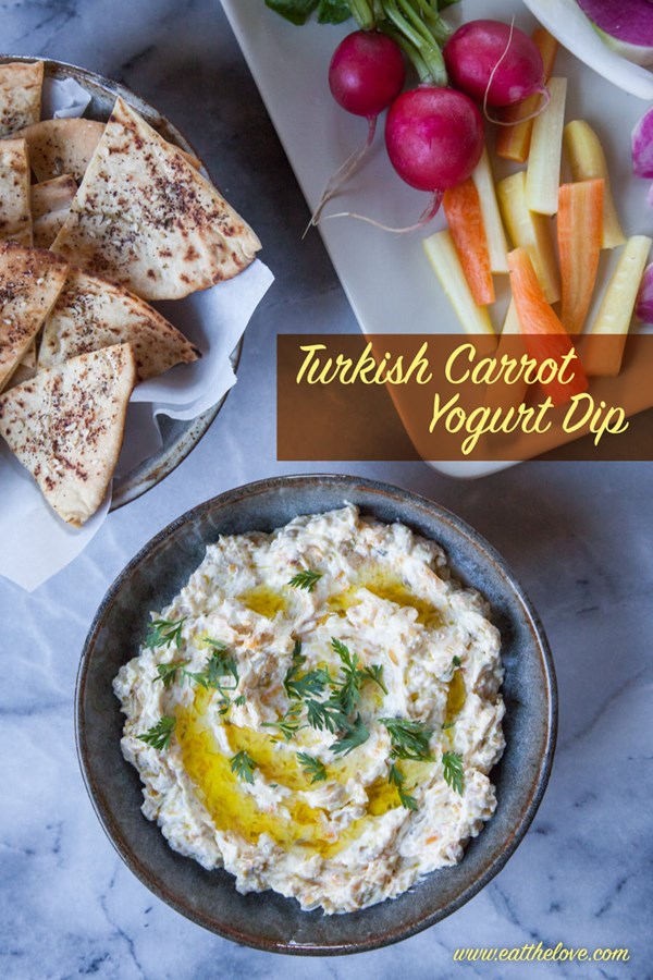 Turkish yogurt carrot dip