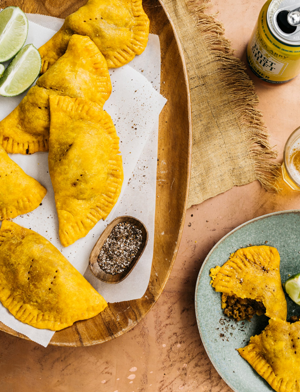 Turmeric and cumin-spiced goat patties