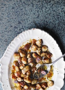Turmeric broth with chicken and ginger dumplings