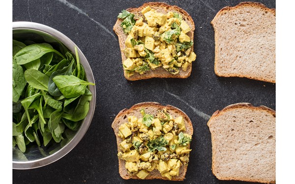 Turmeric chicken salad sandwiches