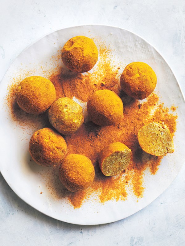 Turmeric, coconut and almond bliss balls