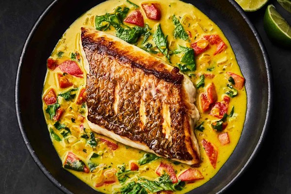 Turmeric-coconut curry snapper