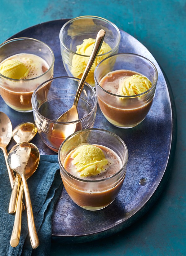 Turmeric, ginger and honey affogato