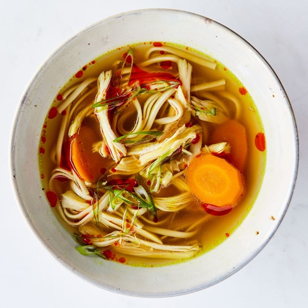 Turmeric-ginger chicken soup