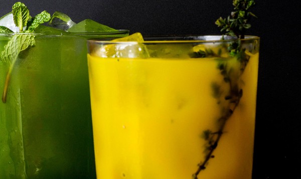 Turmeric-ginger tonic with chia seeds