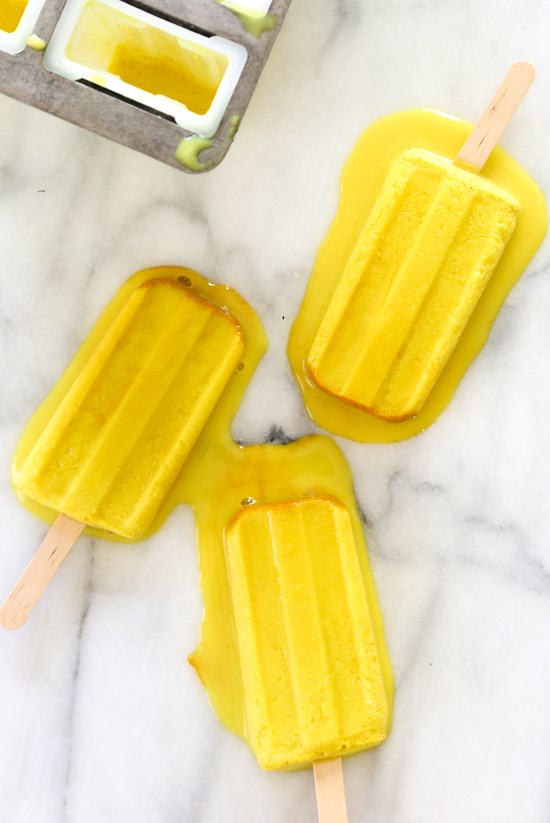 Turmeric golden milk popsicles