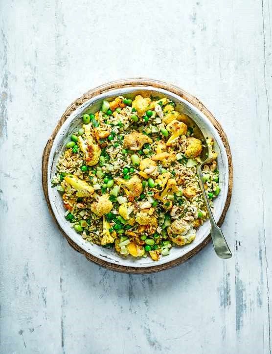 Turmeric roasted cauli salad