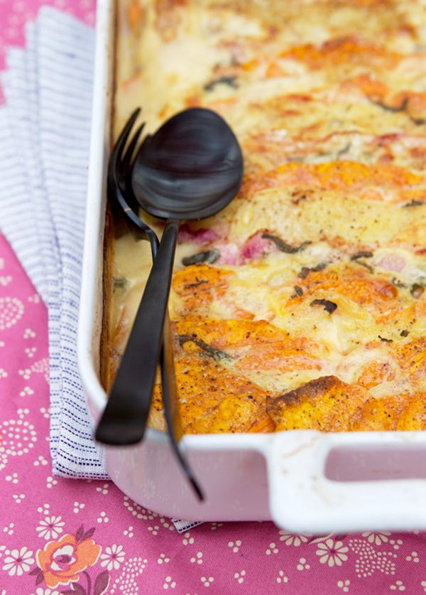 Turnip and potato gratin