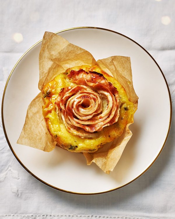 Turnip, cheddar and quince rose 