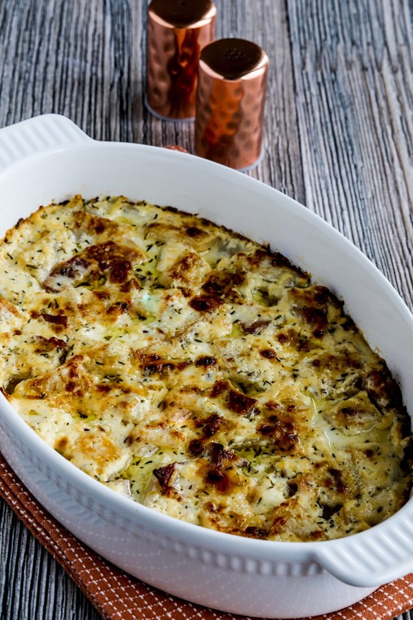 Turnip gratin with bacon