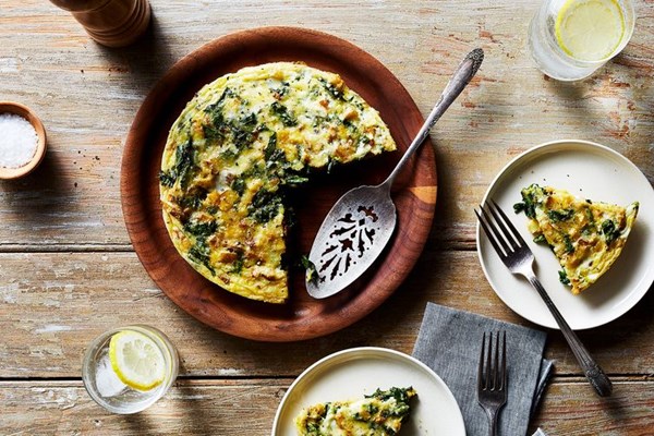 Turnip greens frittata