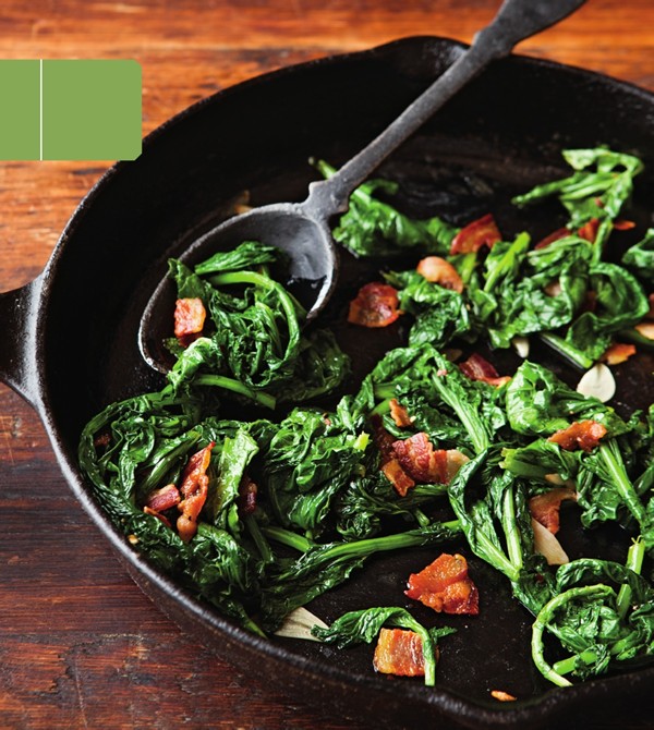 Turnip greens with bacon