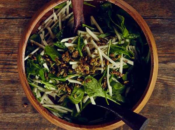 Turnip salad with green grape vinaigrette