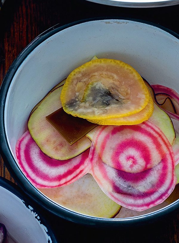 Turnip with kombu and citrus