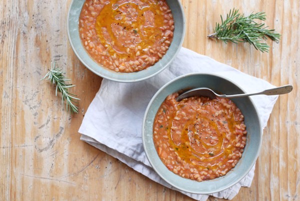 Tuscan farro and bean soup (Zuppa di farro alla Lucchese)