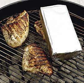 Tuscan grilled chicken under a brick 