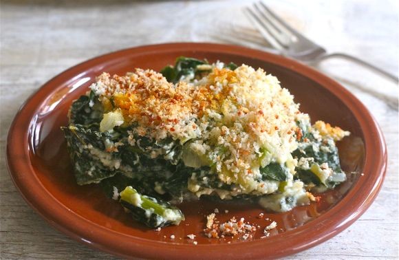 Tuscan kale gratin for two