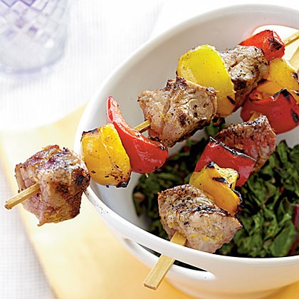 Tuscan pork kebabs