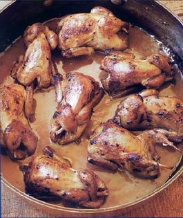 Tuscan quail with red grape sauce