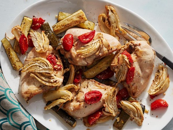 Tuscan roasted chicken and vegetables