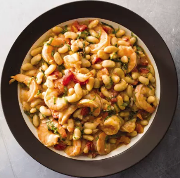 Tuscan shrimp and beans