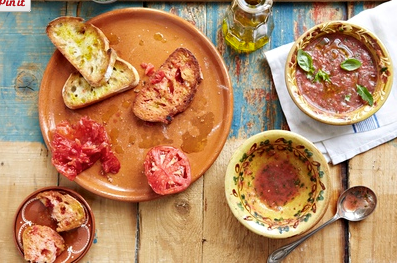 Tuscan tomatoes, two ways