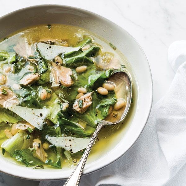 Tuscan white bean and escarole soup with tuna