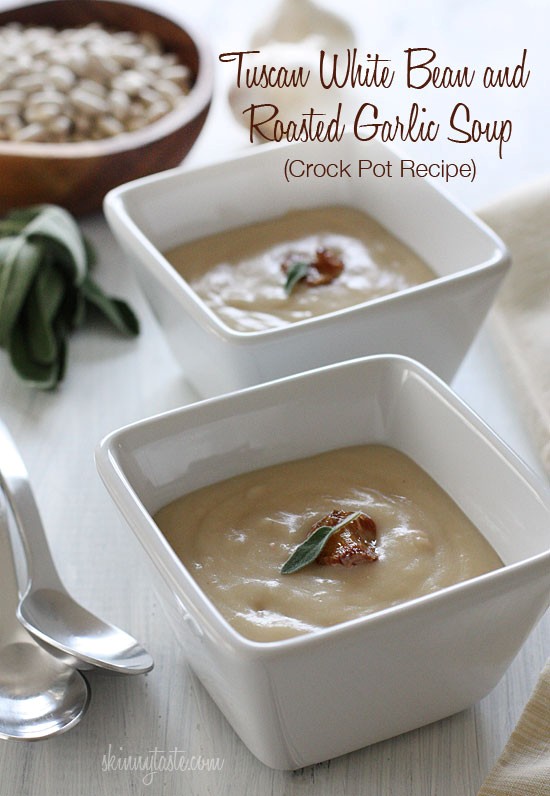 Tuscan white bean and roasted garlic soup